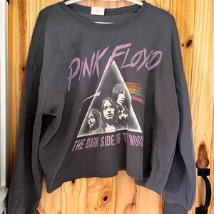 Pink Floyd Dark Side of the Moon Sweatshirt - Charcoal and Pink